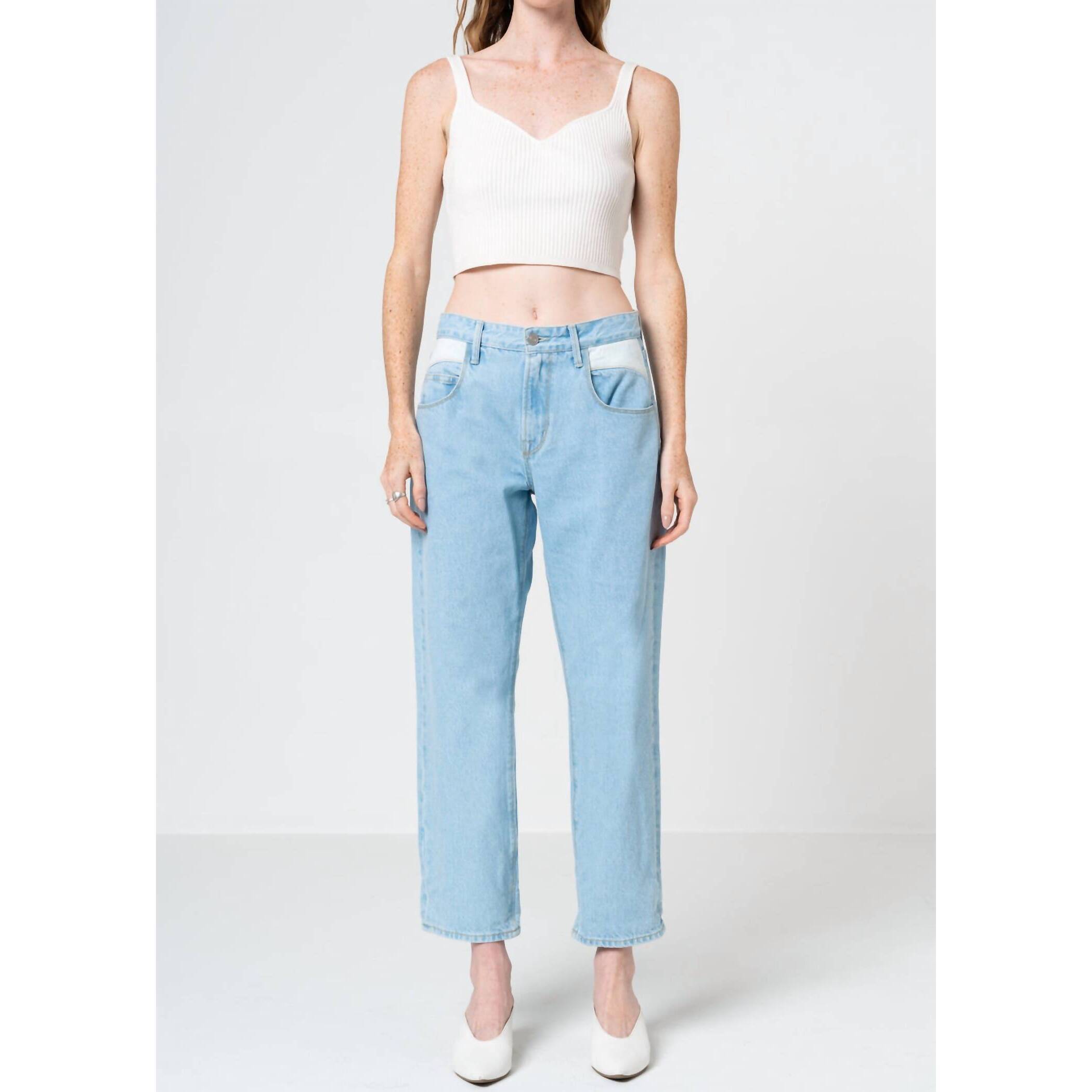 New Noend Elena Relaxed Tapered Jeans In Miami